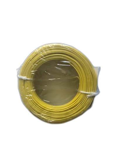 Tek Damarlı Kalaylı Tam Bakır Zil Teli Montaj Teli 0.50 Mm 100 Metre Sarı Zil Kablosu