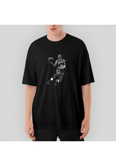 Zepplin Giyim Black Oversize Siyah Tişört Siyah