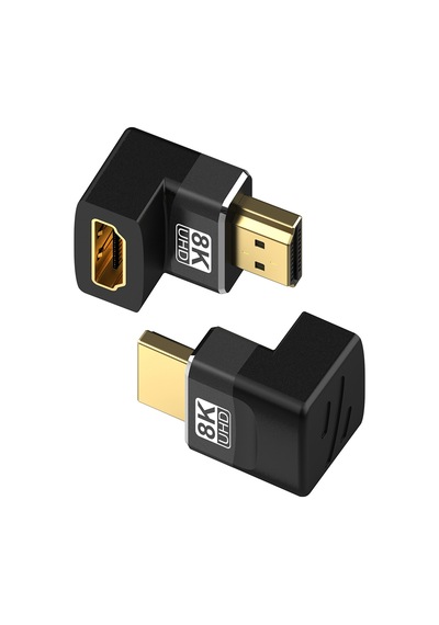 Kablosuz Erkek-dişi Dik Açı Adaptörü 8k Hdmı Uyumlu Dönüştürücü 90