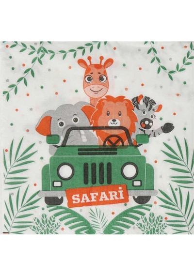 Peçete Safari Pastel Renkli Pk:20 +3