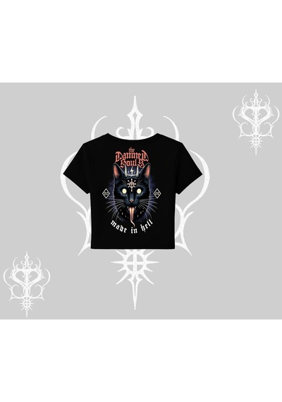 Startmore Startmore Gothic Cat Made İn Hell Baskılı Sweatshirt Babby Tee Tshirt Siyah