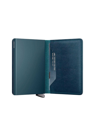 Secrid Premium Slimwallet+ Basco Kartlık Cüzdan, Pet.mavi Çok Renkli