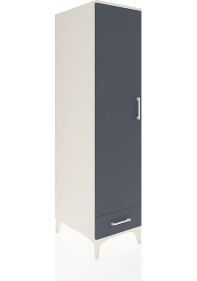Kronos Dolap 4 Raflı Tek Çekmeceli Tek Kapaklı 44x59x182 Aytaşı-antrasit Aytası