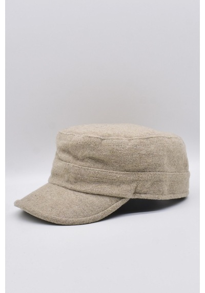 Külah Erkek Kastro Şapka Kasket Outdoor Yünlü Castro Kep Camel