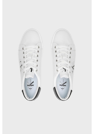 Calvin Klein Erkek Hakiki Deri Beyaz Sneaker Beyaz