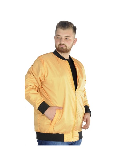 Mode Xl Erkek Kolej Mont Fermuarlı Jesica 22612 Sarı 001