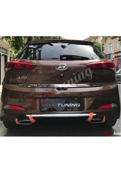 Hyundai İ20 Difüzör Arka Tampon Eki Egzoz Görünümlü Düfüzör