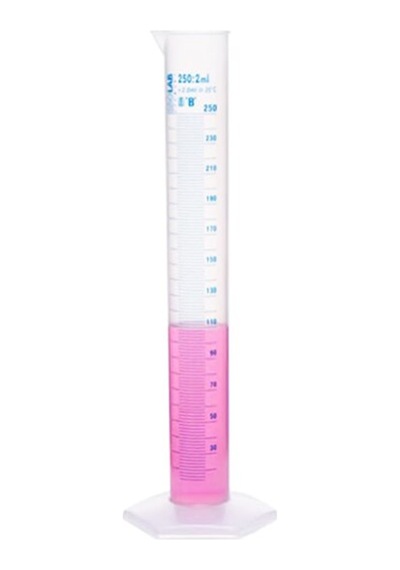 Isolab Mezür - Uzun From - P.P - B Kalite - Mavi Skala - 500 Ml