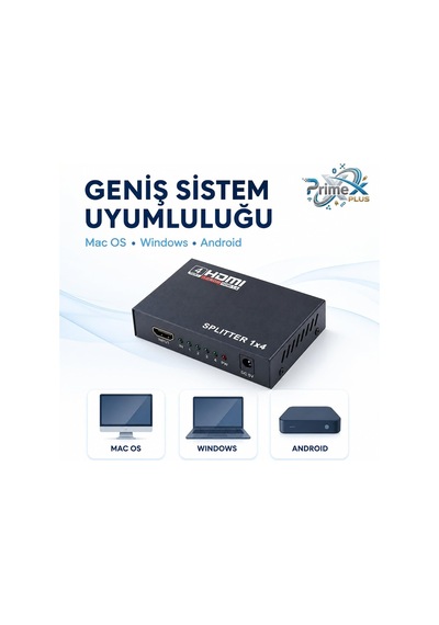 Primex Px-5004 4 Port Hdmı Splitter, 1 Giriş 4 Çıkış Adaptörlü Hdmı Çoklayıcı, 1080p 2k 4k Fhd 3d Görüntü Dağıtıcı, Pc Laptop Uydu Alıcı Ps5 Xbox Dvr Nvr Tv Box İçin Aynı Görüntü Ekran Çoğaltıcı Primex Px-5004 4 Port Hdmı Splitter, 1 Giriş 4 Çıkış Adaptörlü Hdmı Çoklayıcı, 1080p 2k 4k Fhd 3d Görüntü Dağıtıcı, Pc Laptop Uydu Alıcı Ps5 Xbox Dvr Nvr Tv Box İçin Aynı Görüntü Ekran Çoğaltıcı