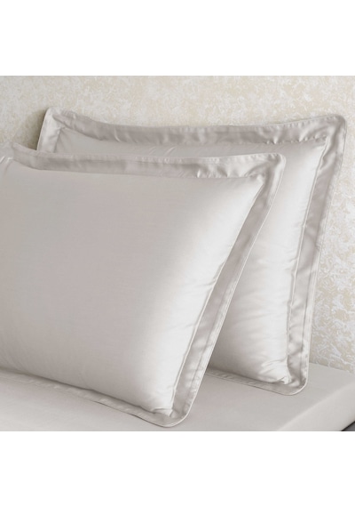 Linens Tencel 2'li Volanlı Yastık Kılıfı Bej