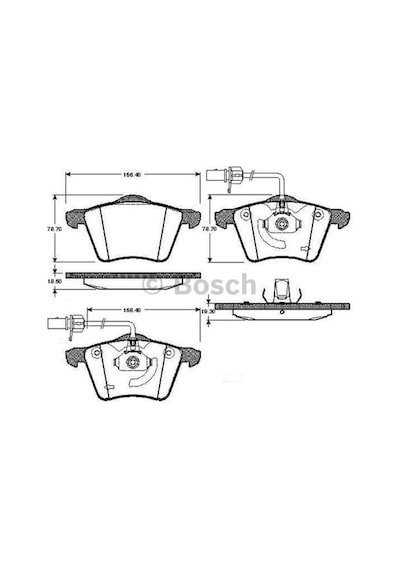 BOSCH 986424780 Fren Balatası Ön Fişli Transporter T4 90-03