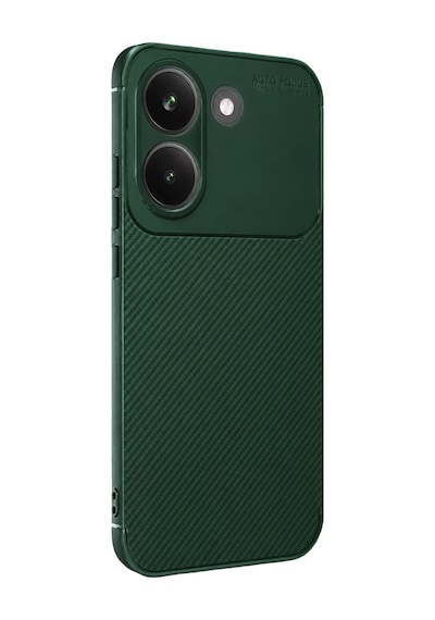 Gpack Xaiomi Poco X8 Pro Kılıf Negro Karbon Desen Silikon Yeşil
