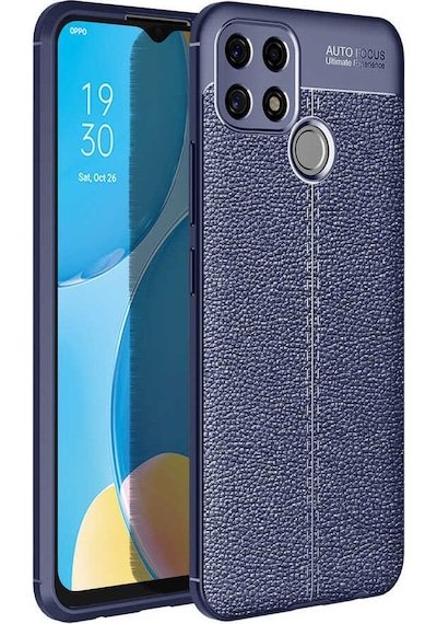 Oppo A15 Kılıf Deri Görünümlü Renk Atmayan Dayanaklı Silikon Kapak Niss