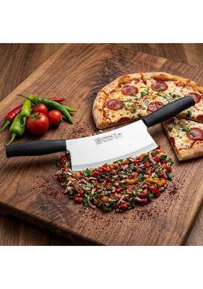 Sürmene Kasap Zırh Bıçağı 33 Cm Et Kıyma Ezme Satırı Kurban Ve Pizza Satır Bıçağı Sürbisa 61706 Siyah