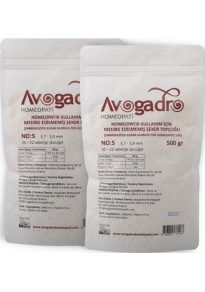 Avogadro Homeopatik 5 Numara Globül 2 x 500 G