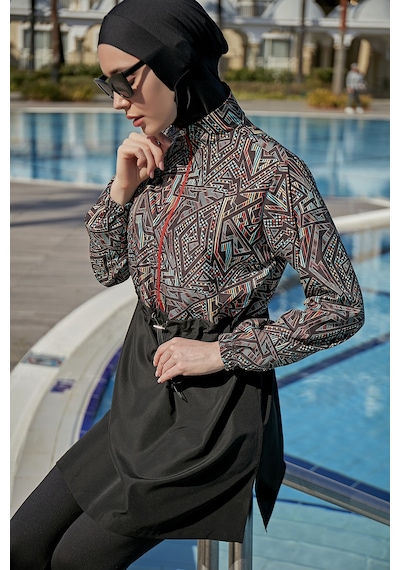 Remsa Dilay Sade Tam Kapalı Tesettür Mayo Rms-r120-26 Siyah
