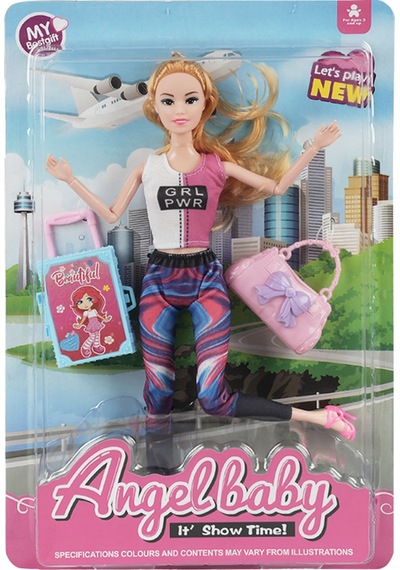 Bıgtree Angelbaby Seyahat Bebekleri Seri2 Grl Pwr Yazılı Tişörtlü