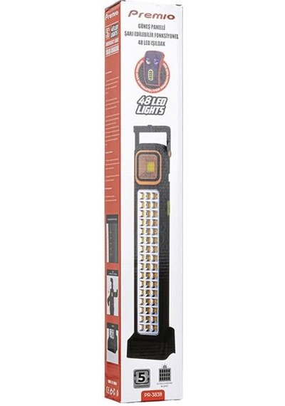 Premio Pr-3838 2 Watt Cob Ledli + 48 Ledli Solar Şarjlı Işıldak