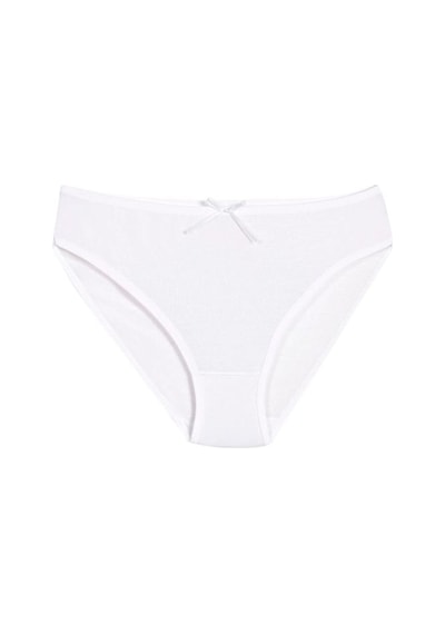 Kit İç Giyim Yıldız 6'lı Bambu Penye Kadın Bikini Model Külot Beyaz