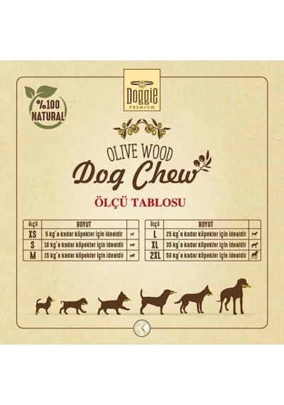 Doggie Doğal Zeytin Ağacı Çiğneme Oyuncağı 2xl