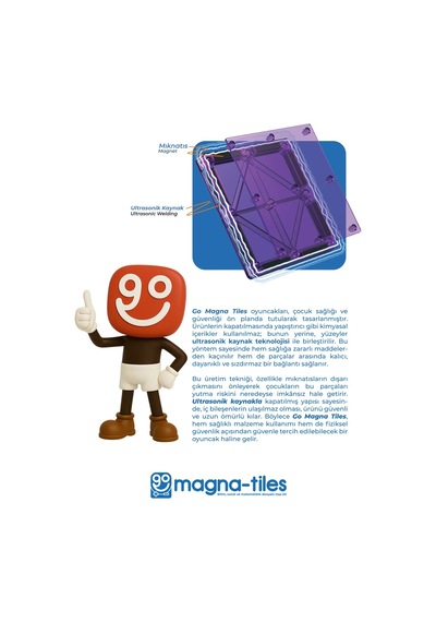 Go Magnetic Series 72 Parça Manyetik Yapı Blokları Original - Mıknatıslı Manyetik Bloklar