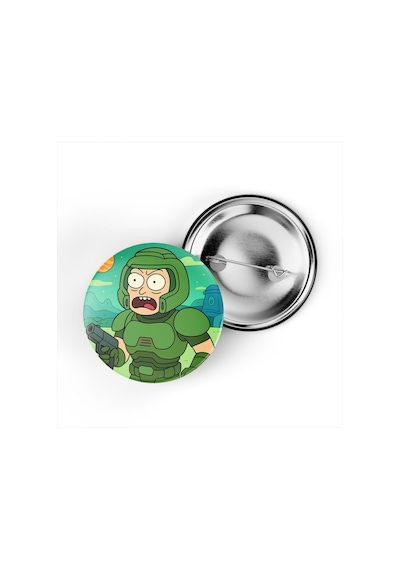 Doom Slayer - 44 Mm İğneli Çanta Rozeti - 5 Adet Diğer