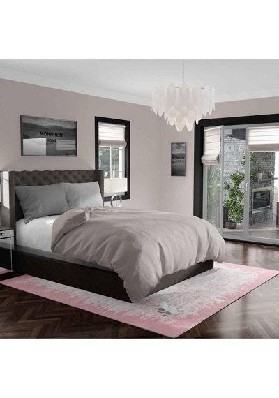 Kaymaz Taban Yıkanabilir Halı Mutfak, Salon, Yatak Odası İçin Modern Dijital Baskı Halı Slnhal130 - 524 Çok Renkli