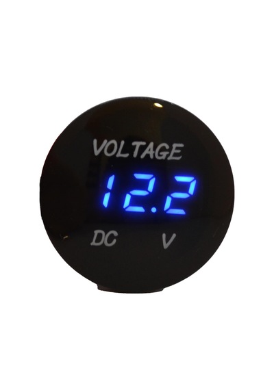 12v 24v Dc Voltmetre Yuvarlak Bombeli