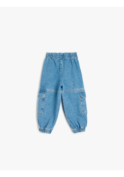Koton Yüksek Bel Kargo Cepli Pamuklu Jogger Kot Pantolon Orta İndigo 5smg40009ad İndigo Koton Yüksek Bel Kargo Cepli Pamuklu Jogger Kot Pantolon Orta İndigo 5smg40009ad İndigo