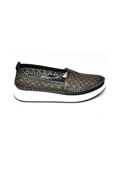 Fox Shoes S540011503 Siyah Hakiki Deri Kadın Ayakkabı Siyah