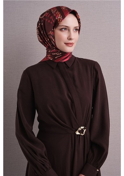 Armine Saf İpek Twill Eşarp 9634d 82 Koyu Mavi
