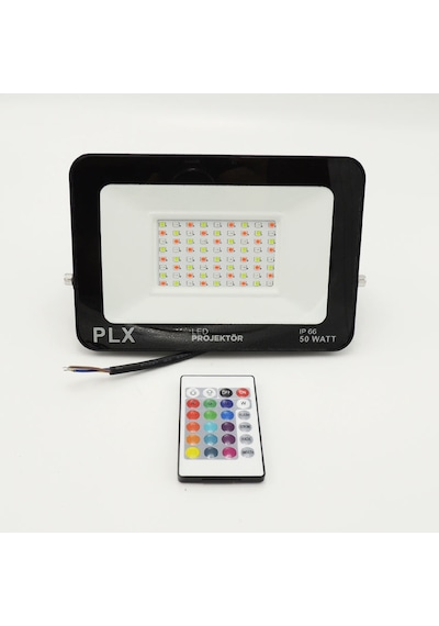 Rgb Renkli Led Projektör 50 Watt Uzaktan Kumandalı