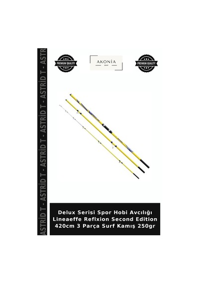 Delux Serisi Spor Hobi Avcılığı Lineaeffe Reflxion Second Edition 420cm 3 Parça Surf Kamış 250gr Standart