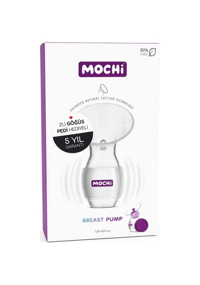 Mochi Manuel Göğüs Pompası,%100 Medikal Silikon Bpa Free 120 Ml Sessiz Taşınabilir, 2'li Göğüs Pedi Hediyel
