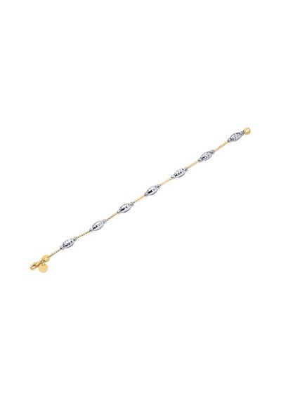 Tektaş - Sarı Beyaz Altın 14 Ayar Trend Bileklik N11.1703 Beyaz Altın