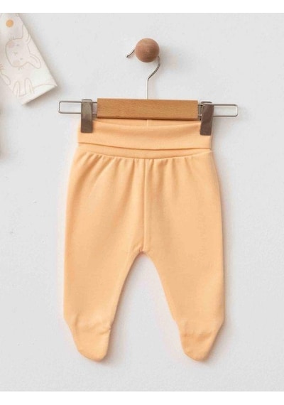 Zekids Bebek Bodyli Eşofman Altlı İkili Organik Takım-15488 Krem