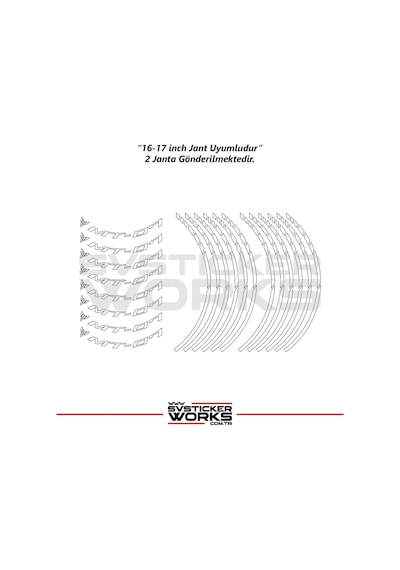 Yamaha Mt-07 Jant Sticker Dış Ve İç Set Sticker Jant Şeridi Beyaz