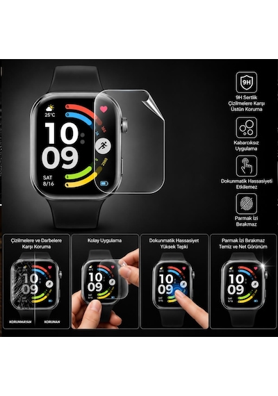 Xiaomi Redmi Watch 6 Active İle Uyumlu Ekran Koruyucu Tpu, Tam Kaplayan Akıllı Saat Koruması 2 Adet, Çizilmeye Dayanıklı Şeffaf Koruma