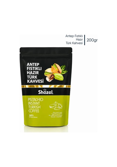 Shazel Antep Fıstıklı Hazır Türk Kahvesi - Doypack - 200 Gr.