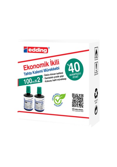 Legamaster Tahta Kalem Mürekkebi Ekonomik 100 Ml Yeşil 2 Li Çok Renkli