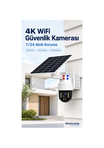 4k Wifi Güvenlik Kamerası Akıllı İzleme, Çift Lens, Gece Görüşü, Suya Dayanıklı - 785809389