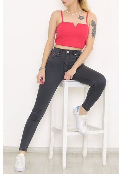 Mokashopin - Süper Likra Kot Pantolon Koyufüme - 9815.1431. 001