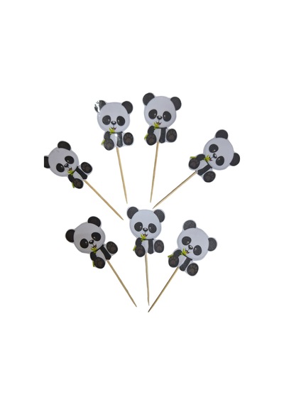 Panda Temalı Doğum Günü Kürdanı 15 Li