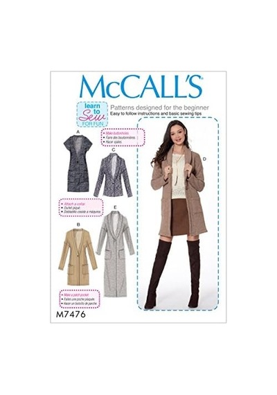 Mccall&apos S Patterns Kesim Desenli Yelek Ve Ceket, Çok Renkli, Ölçüler Xsm-med-p, 78 X 152 X 0,64 Cm