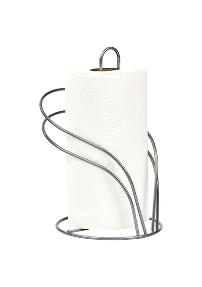 Edora Home Gümüş Kuğu Kağıt Rulo Havluluk, Dik Dekoratif Havlu Peçetelik- Metal Paslanmaz Gümüş