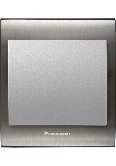 Viko Panasonic Thea Blu Tekli Anahtar Çerçeve Inox+beyaz, Kapak Metalik Beyaz