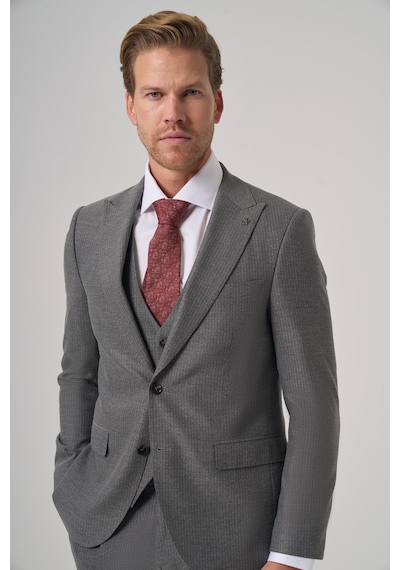 Morven Erkek Gri Poliviskon Trend Çizgili Slim Fit Sivri Yaka Takım Elbise 26mc001036100 Gri Morven Erkek Gri Poliviskon Trend Çizgili Slim Fit Sivri Yaka Takım Elbise 26mc001036100 Gri