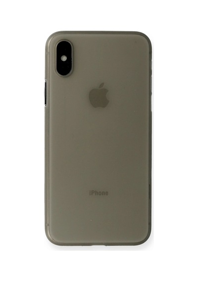 Newface - 498 - İphone Xs Max Kılıf Pp Ultra İnce Kapak - Kmrsfres - - Gri