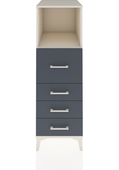 Kronos Dolap Tek Raflı 4 Çekmeceli 44x59x134 Aytaşı-antrasit Aytaşı