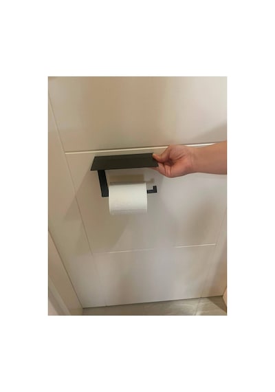 Dekoratif Metal Tuvalet Kağıtlığı Duvara Monte Wc Kağıtlık Ve Banyo Rafı Siyah Tuvalet Kağıdı Tutucu Siyah Kagıtlık